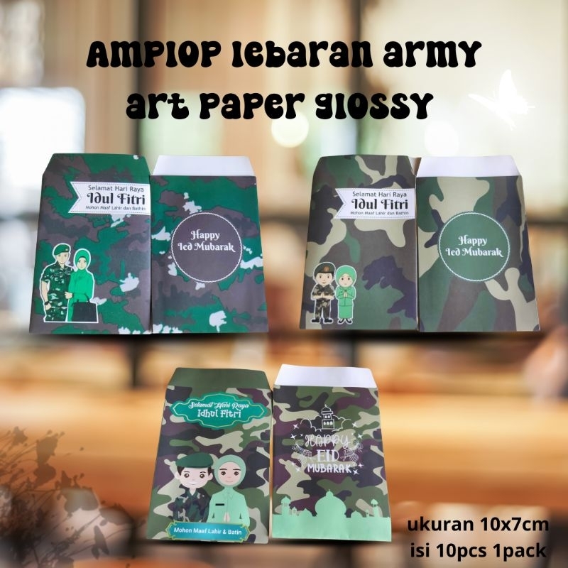 

Amplop lebaran/Angpao Lebaran Army/langsung kirim/ISI 10PCS/Art paper GLOSSY /LANGSUNG KIRIM/2024