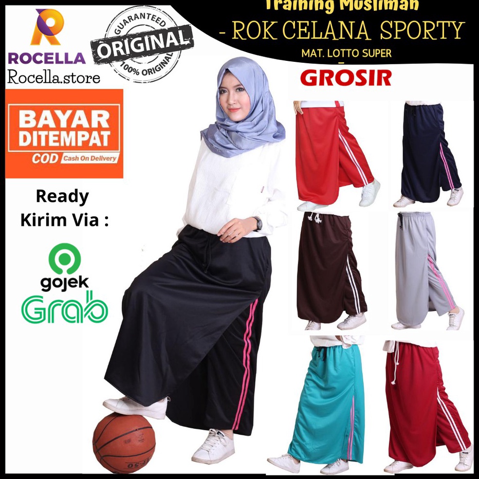 Tren Terbaru Rocella Rok Celana Olahraga Muslimah Training Rok Wanita Rocella Sporty