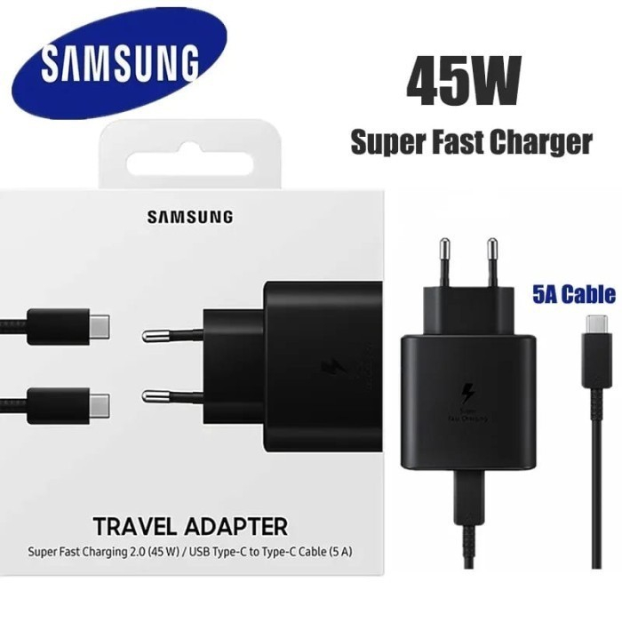 CASAN | Travel Charger Samsung Super Fast Charging 45W EP-TA845 Type C Galaxy Original 100%