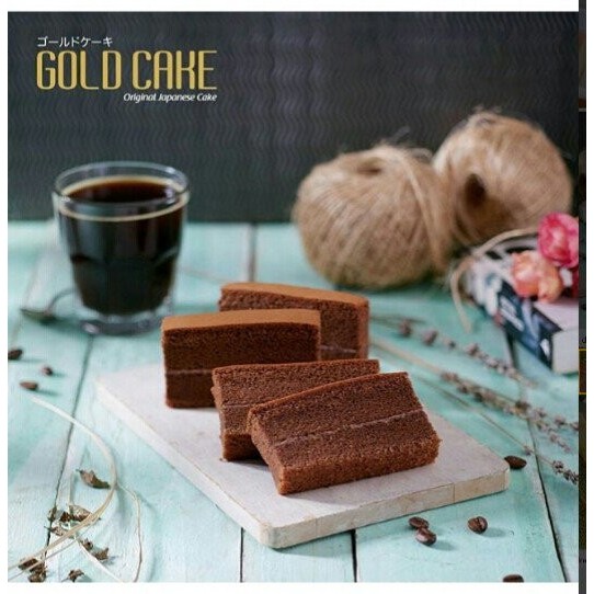 

RIOUS GOLD CAKE DOUBLE CHOCOLATE 400GR ISI 12 SLICE KEIK ALA JEPANG DOBEL COKLAT