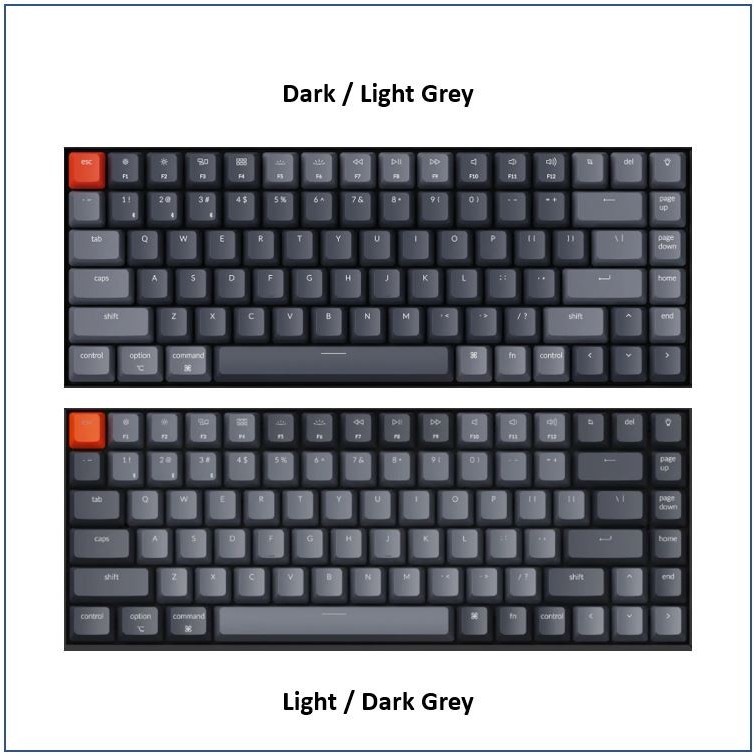 Keychron K Series Keyboard Mekanik - Desain Low-profile, RGB atau Putih, Gateron Switches