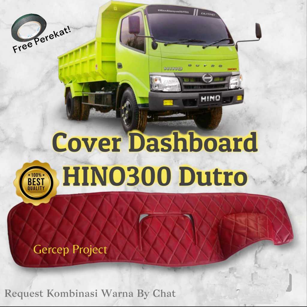Terlaris Cover Alas Dashboard Hino 300 Dutro Pelindung Dasbor Mobil Kulit Premium Variasi Aksesoris
