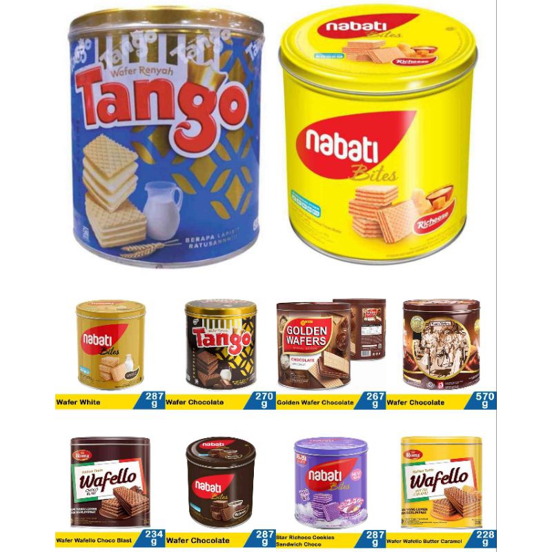 

Wafer Kaleng Wafello Tango Nissin Nabati