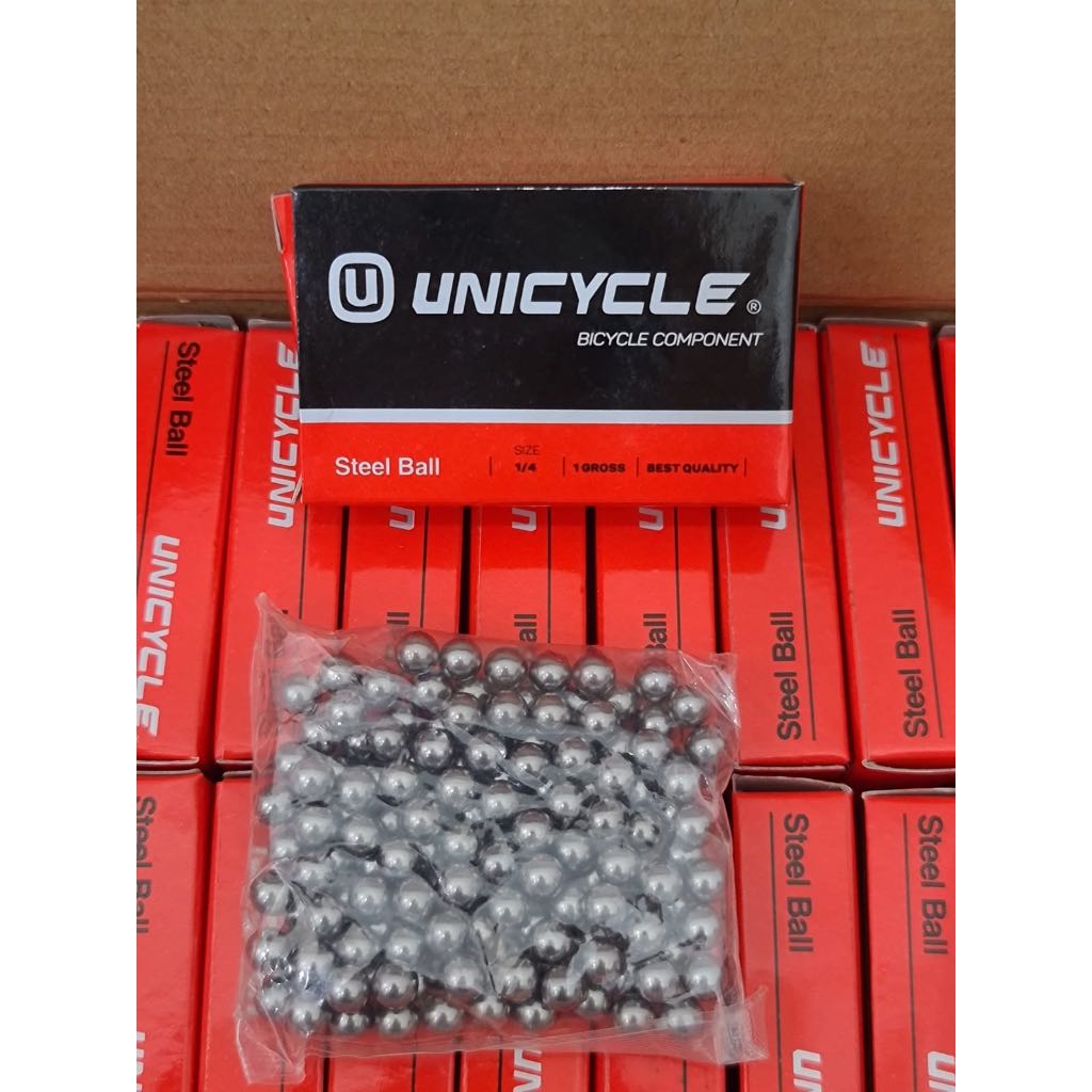 pelor sepeda bijian ukuran 1/4  6.3mm As belakang sepeda steel ball unicycle