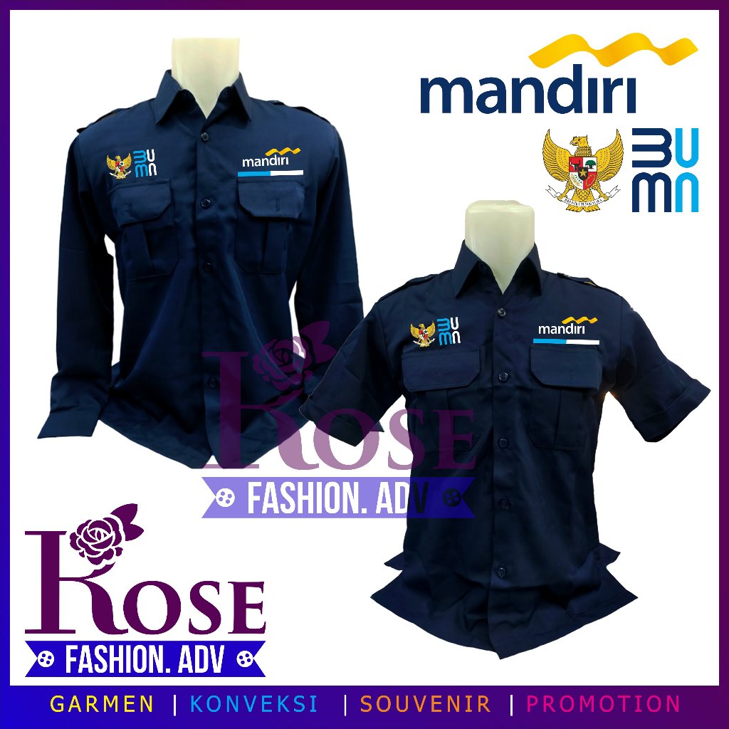 Bigsize kemeja BUMN mandiri kemeja Bank mandiri baju Bank mandiri seragam mandiri Pdh Bank mandiri b
