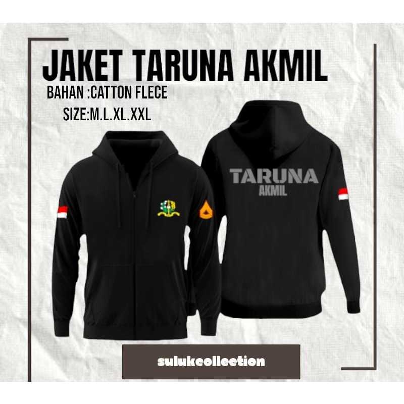 Jaket Sewater Resleting taruna akmil /bahan Catton flece / bisa cod