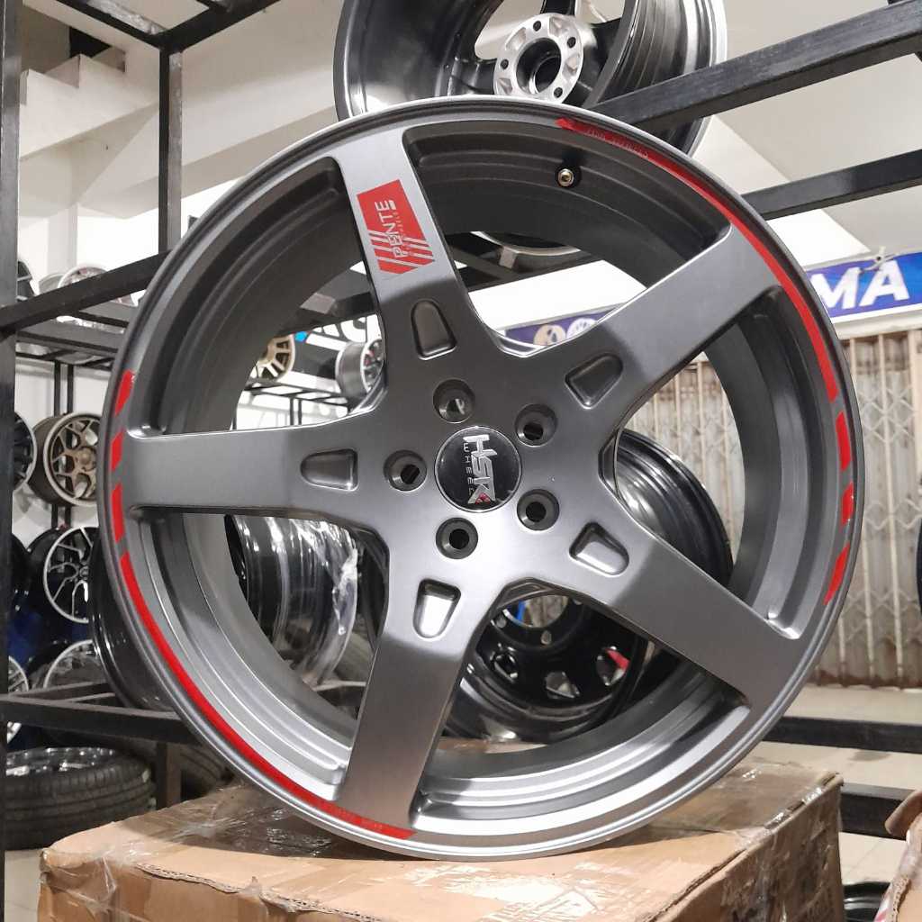 Velg Ring 18 Single PCD HSR PENTE HSR R18X8 PCD 5x100 Velg Mobil Avanza New Sienta Wish FT86