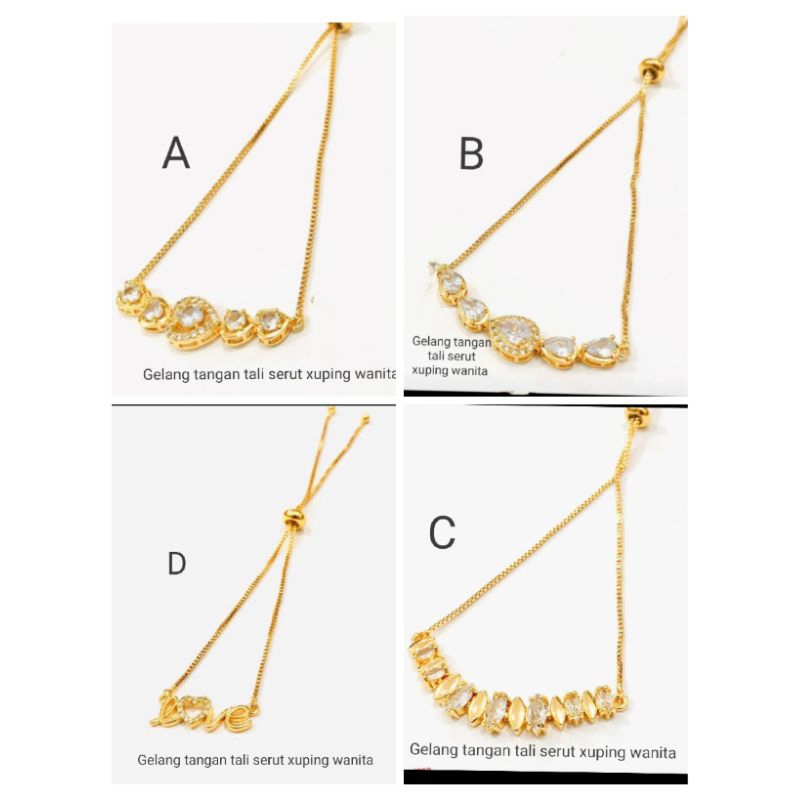 RAM48. Grosir 3 PC Gelang tangan tali serut xuping wanita terlaris