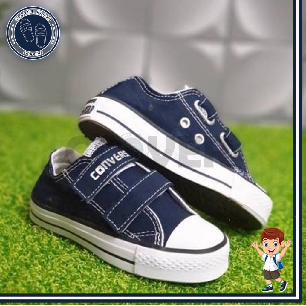 Sepatu Anak Laki – Laki / Perempuan Merk Converse Navy Low Tanpa Tali Anak Pria / Wanita Grade Origi