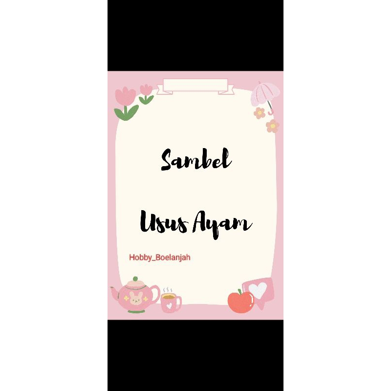 

SAMBEL USUS AYAM HOMEMADE