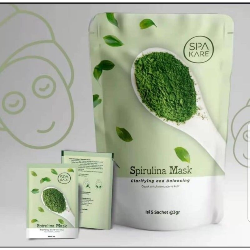 Masker spirulina ori Tiens kemasan isi 5 sachet