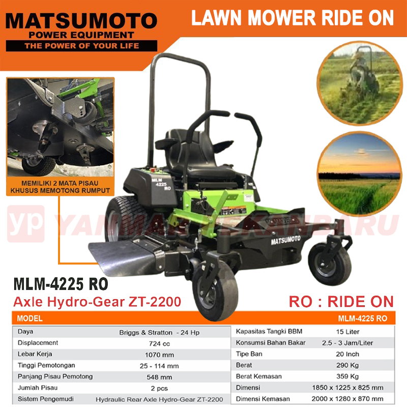 Mesin Rumput Mobil / Lawn Mower Ride On MLM 4225 RO MATSUMOTO BOOKFEE