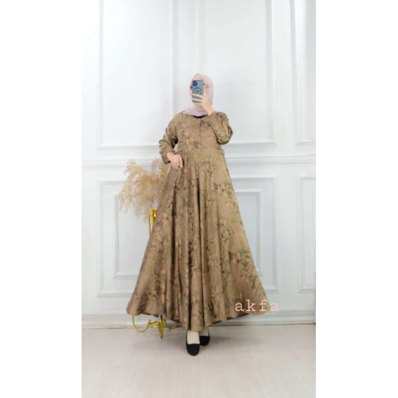 GAMIS AKFA SILKY MOTIF BUSUI FRIENDLY