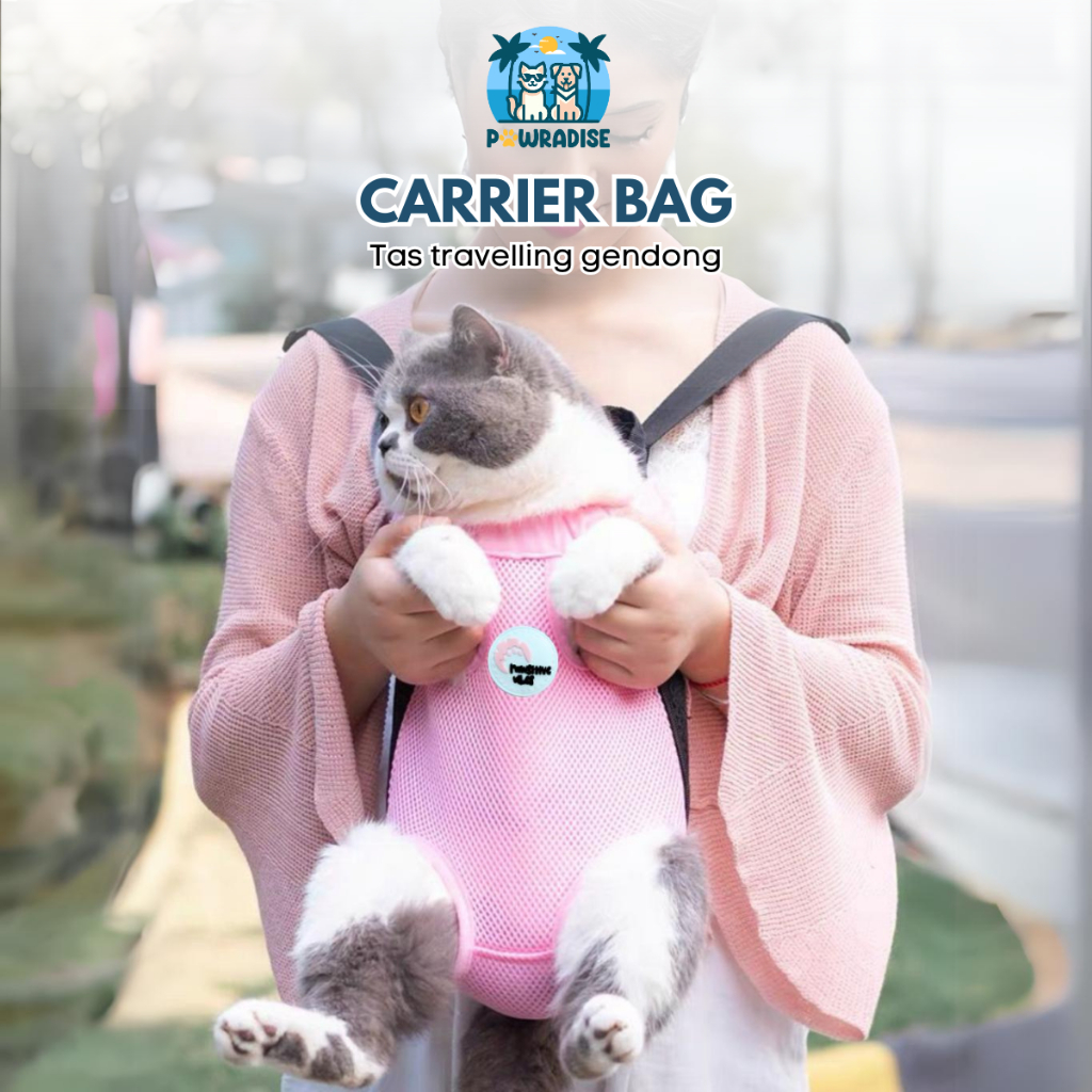 Pet cargo carrier bag | Tas Travelling Gendongan Kucing Gendongan Anjing - Gendongan Kucing Depan Be