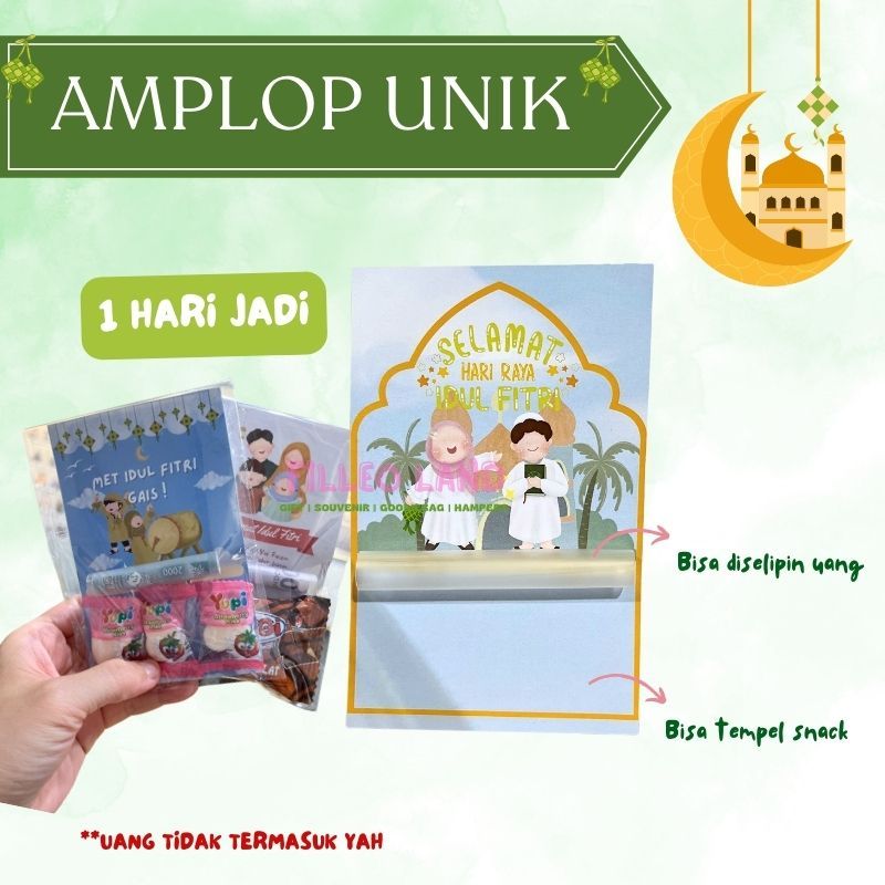 

Mini Gift Amplop Unik Lebaran Idul Fitri Hampers Ramadhan Freebie Snack Angpau THR Lucu Souvenir Lebaran Gift Snack Raya Edition Murah Amplop Sedotan isi uang - Digiprint Jakarta Filleo Land