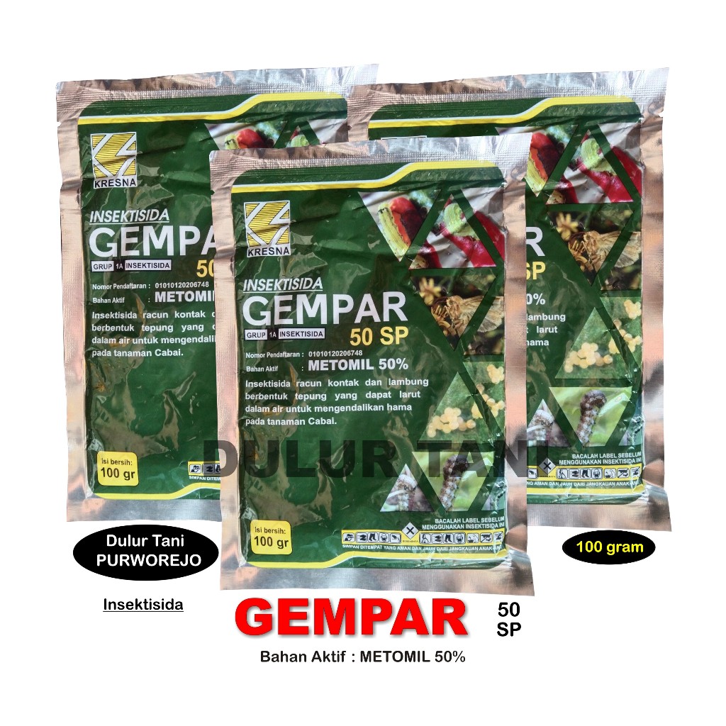 Insektisida GEMPAR 100 Gram Bahan Aktif Metomil 50%