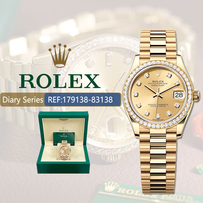 [COD](100% asli)Original Rolex  Lady Datejust Jam Tangan rolex Wanita m179138-83138 Automatic 18K Gold Bahan Teflon 31mm Stainless Steel SUPER GRADE AAA