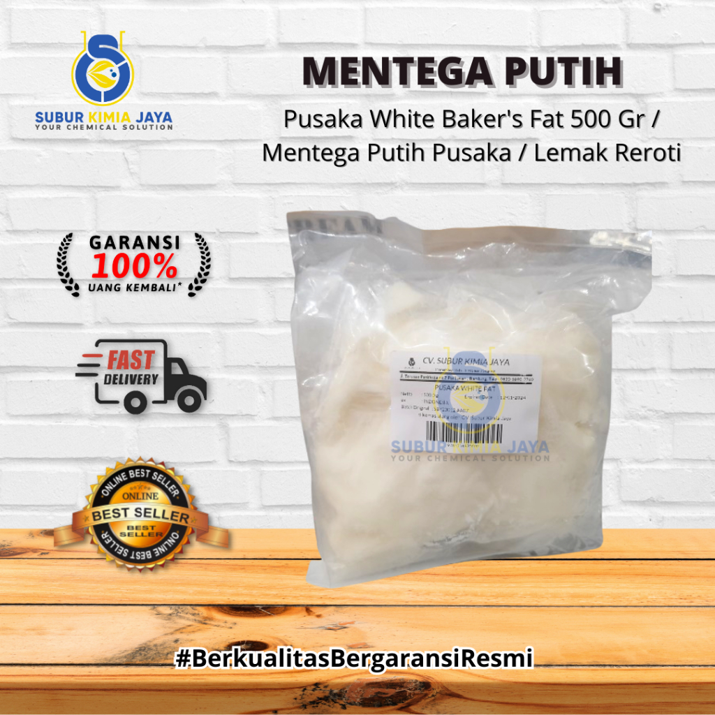 

Pusaka White Baker's Fat 500 Gr / Mentega Putih Pusaka / Lemak Reroti