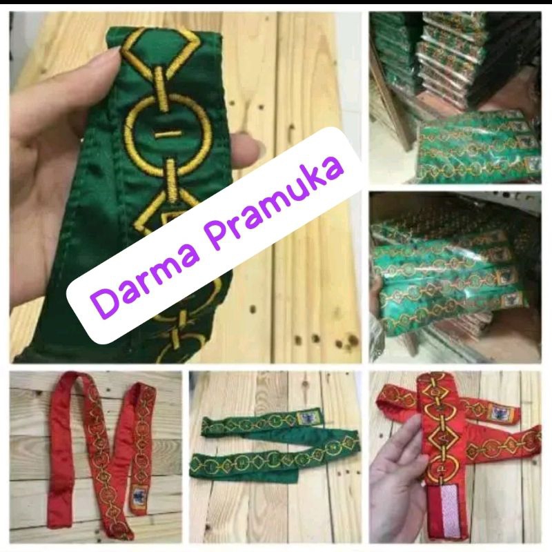 Kendit Paskibra Sabuk Paskibraka Hijau Bordir Bagus Bijian