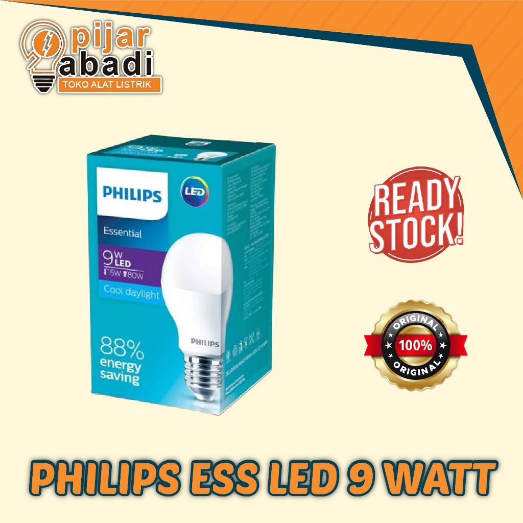 Lampu Philips LED Essential 9 WATT