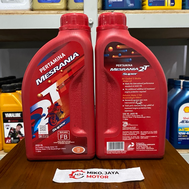 OLI SAMPING MESRAN MESRANIA 2T SUPER 1L SAE 20 ASLI ORIGINAL