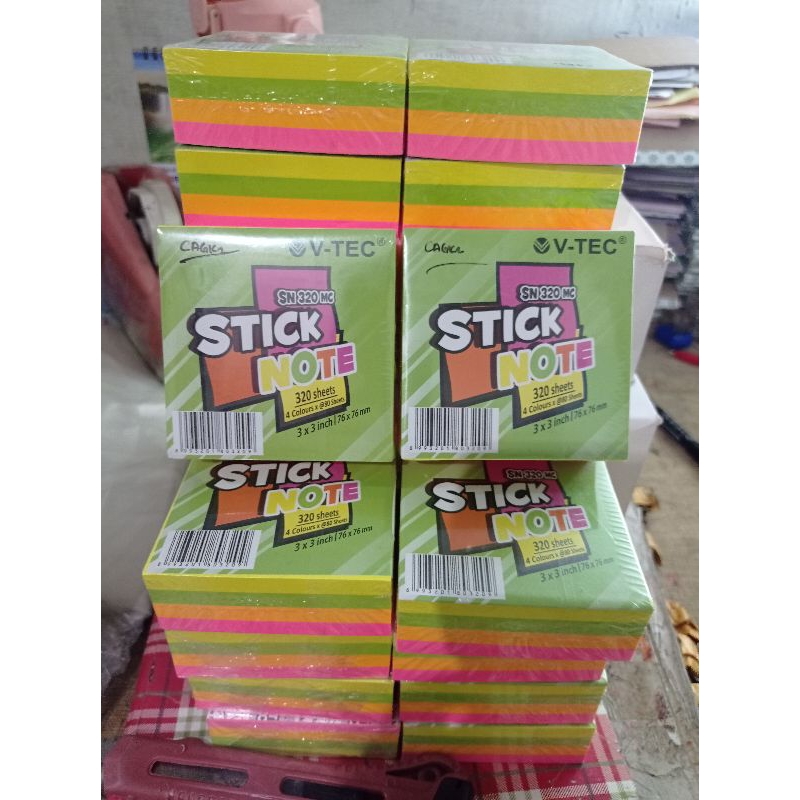 

memo stick v-tec SN320MC 76x76 3x3 inch 4wrn @80lbr/memo stick SN7676/MC 76x76 3x3 inch isi 100lbr(harga uda termasuk 2pcs)