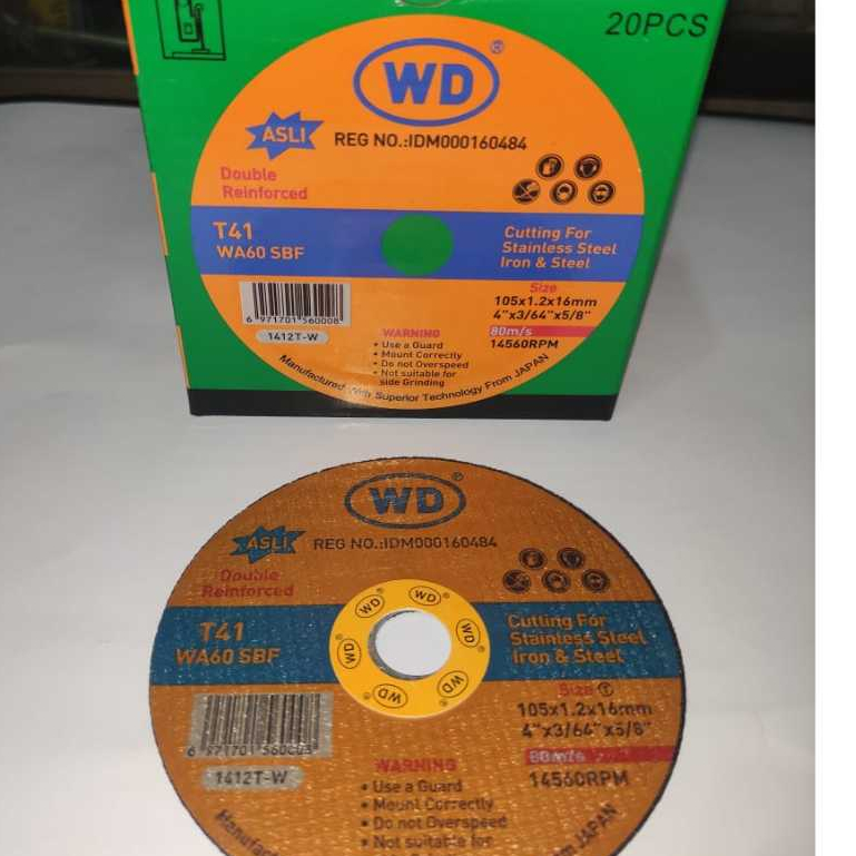 Batu Potong WD 4" 1pcs / Batu Gurinda / Batu Gerinda / Gerinda Besi / Gurinda Besi / Batu WD /  Batu