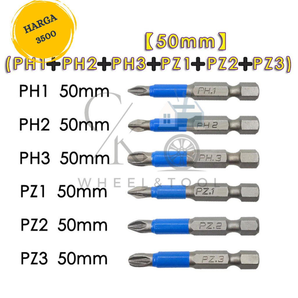 MATA OBENG HEX MAGNETIC PH1 PH2 OBENG MAGNET ANTI SLIP