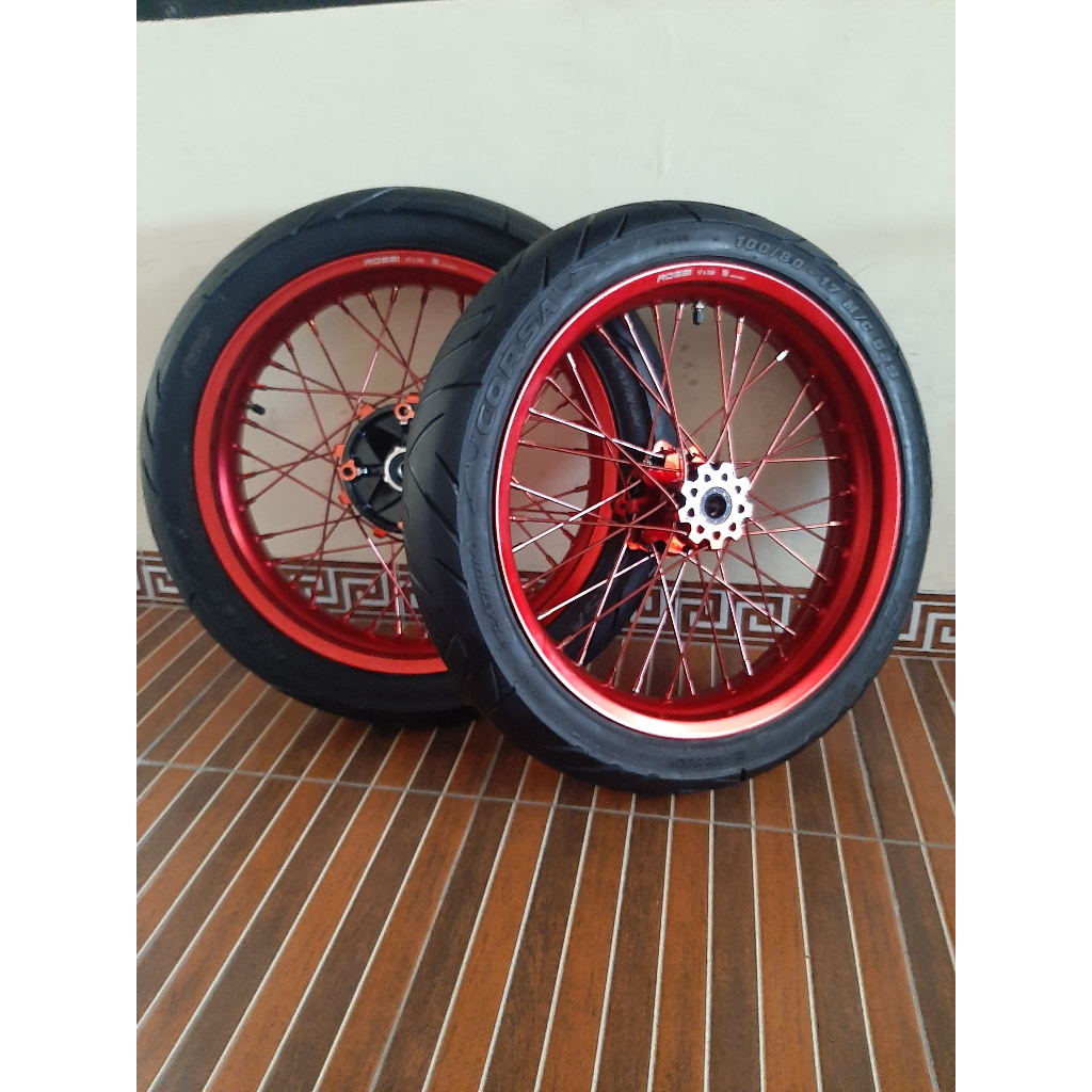 Wheelset Supermoto CRF 300/350 Murah Ring 17 Tinggal Pasang