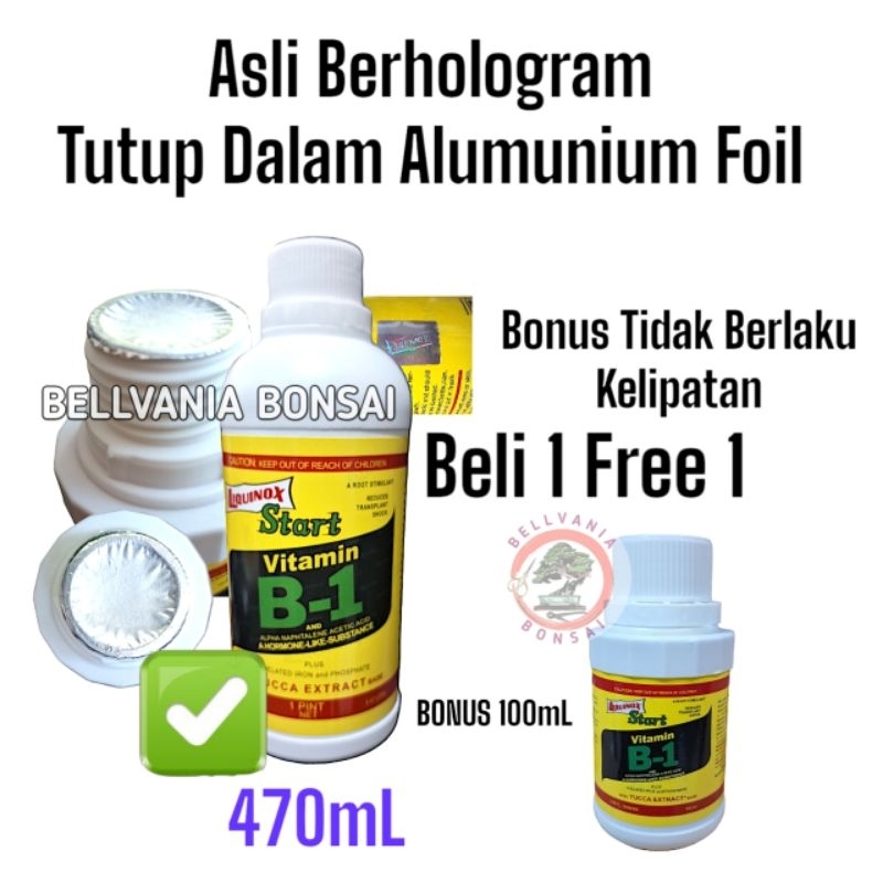 Vitamin B1 Tanaman Liquinox 470ml Beli 1 Gratis 1 B1 100ml