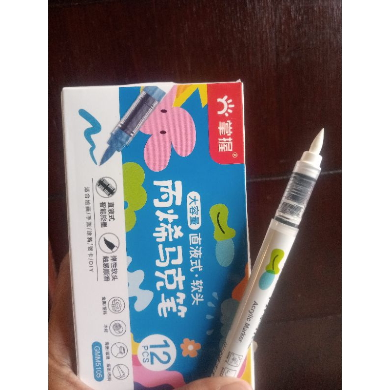 Grasp Acrylic Brush Marker (Spidol Penebal Crayon Grasp)