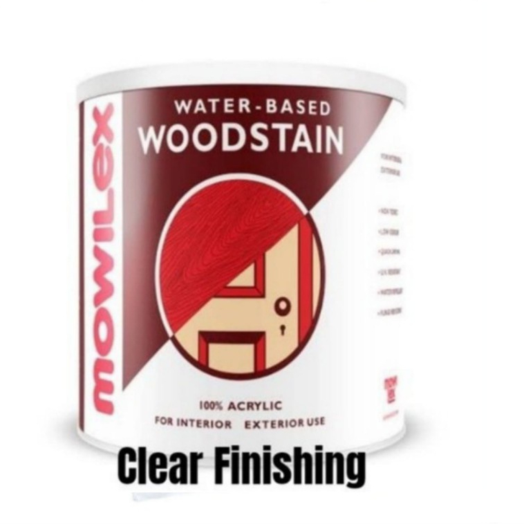 CLEAR FINISH MOWILEX WOODSTAIN WOOD STAIN PELAPIS KAYU