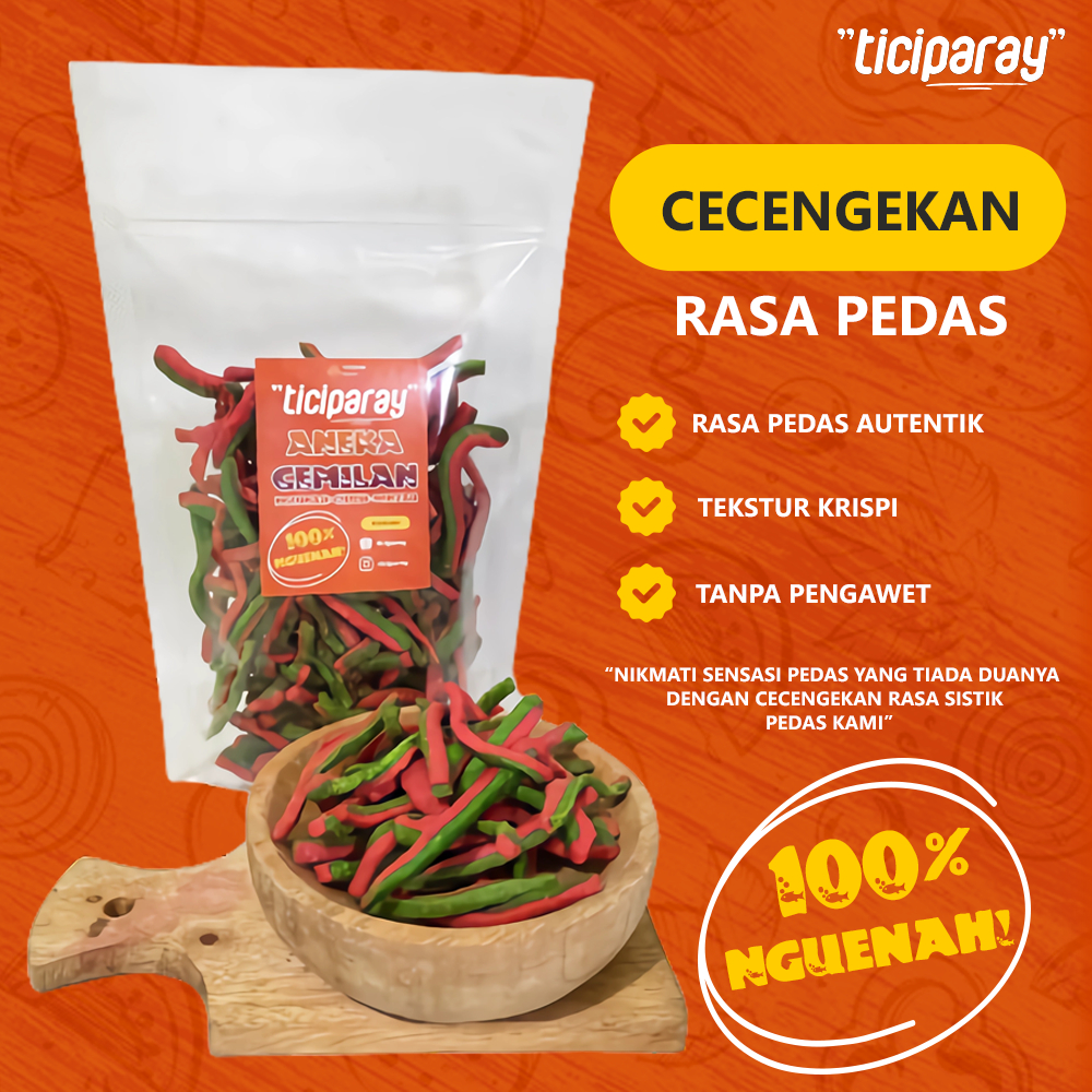 

CECENGEKAN | PEDAS | SISTIK JADUL TICIPARAY 200 GRAM | MAKANAN RINGAN