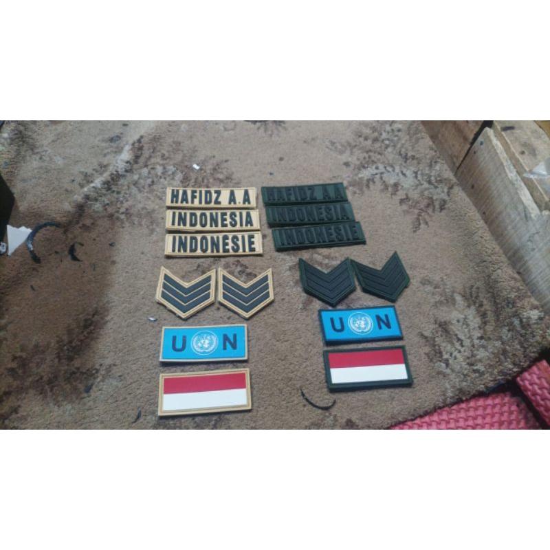 custom nama pangkat patch rubber atribut pdl tni unifil lebanon