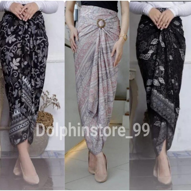 DOLPHINSTORE_99 - Rok Lilit Batik Katun Silk Premium Modern / Rok Lilit Kebaya / Free Ringbelt / Kai