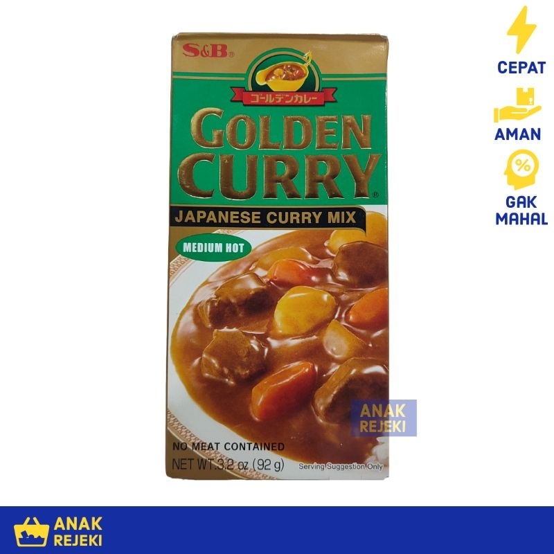 

S&B Golden Curry Sauce 92gr - Saus Kari Jepang Japanese Curry 5porsi - Medium Hot