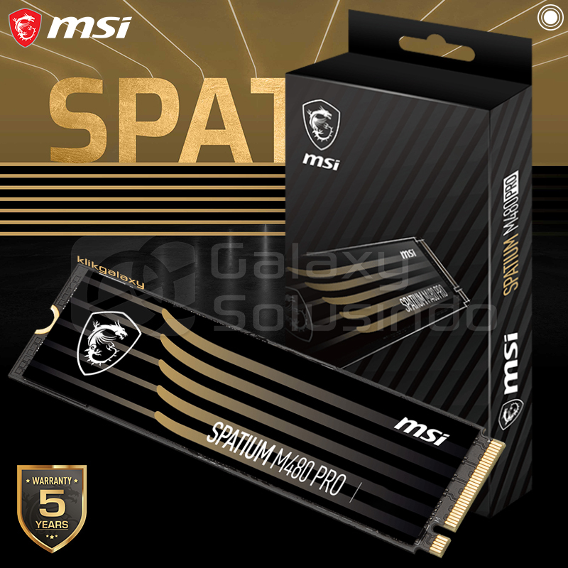 MSI SPATIUM M480 M.2 PCIe 4.0 NVMe 4TB SSD