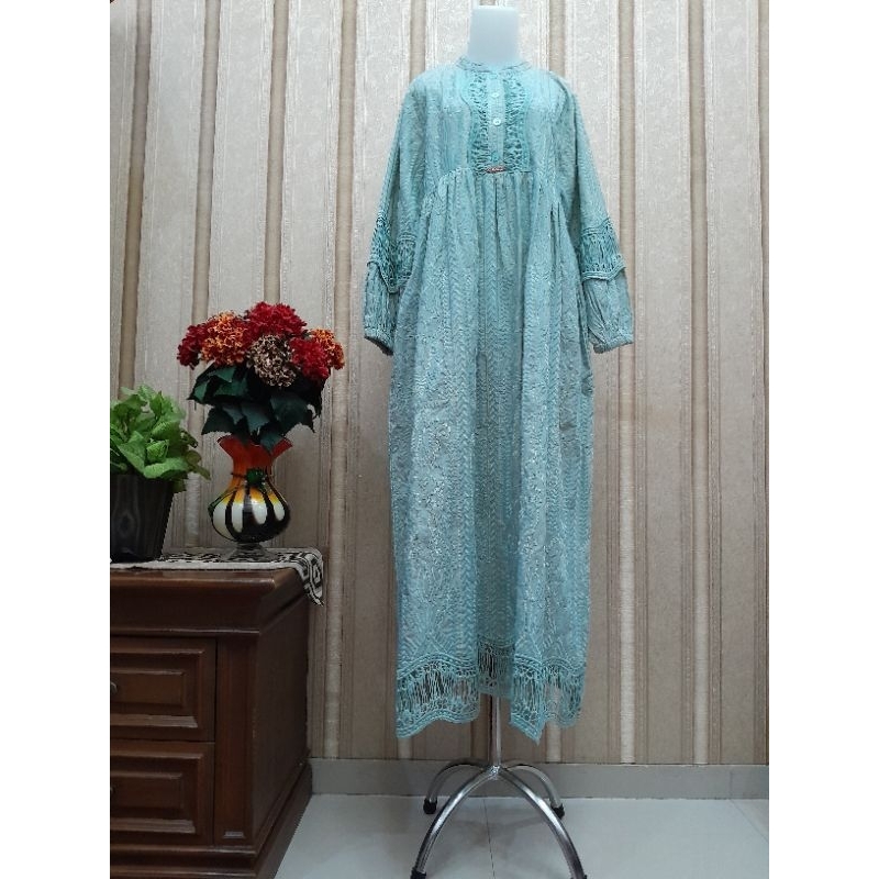 Gamis salvina ys katun bordir original