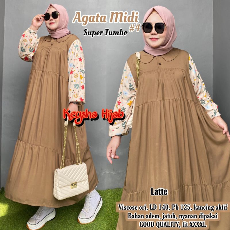 RESTOK Ld:140//Ld:160 ATASAN WANITA AGATA MIDI#4 SUPER BIG OVER JUMBO BAHAN RAYON VISCOSE GOOD QUALI