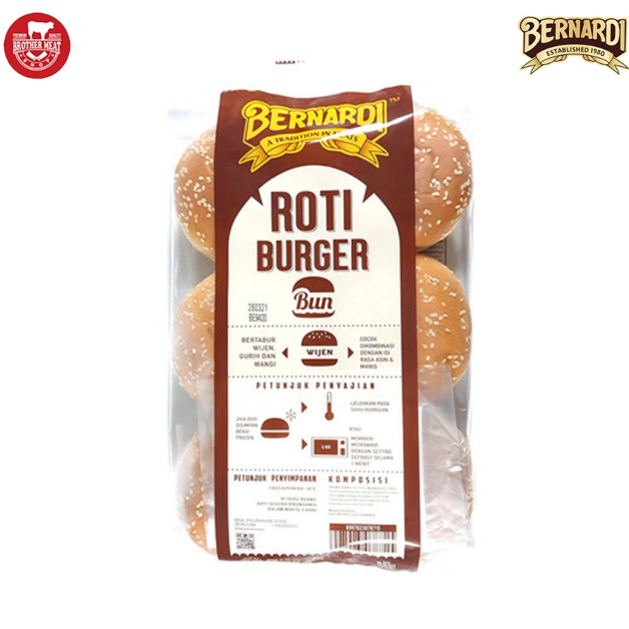 

PROMO MURAH BERNARDI Roti Burger Bun Wijen isi 6 Halal