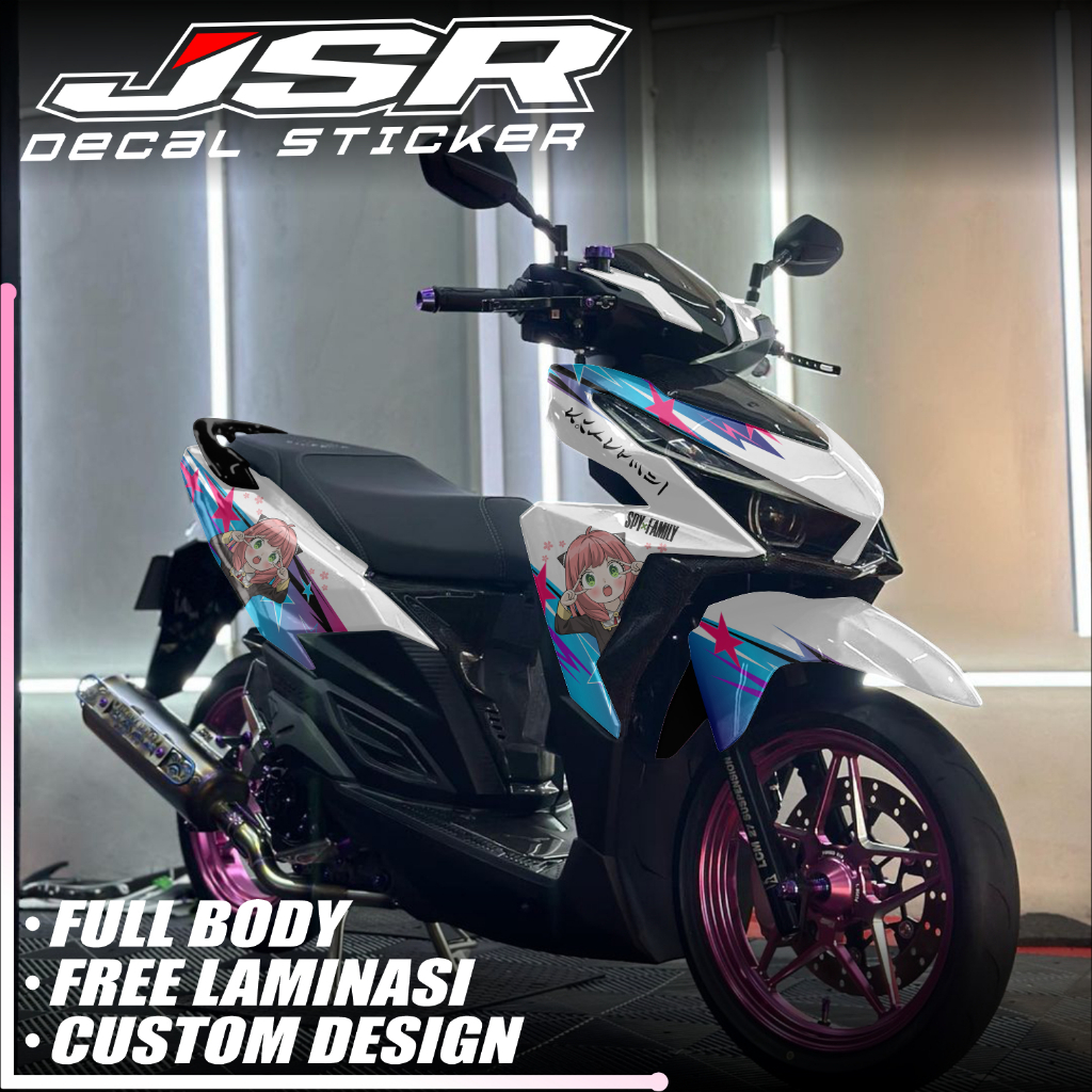 TERBARU Decal Sticker Motor Vario LED 125 150 NEW 2015 2016 2017 2018 Fullbody Motif ANIME ANYA TERB