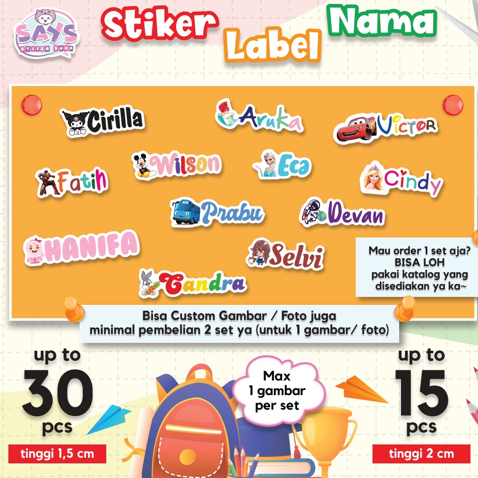 

CMA963 packingaman STIKER NAMA ANAK CUSTOM MURAH WATERPROOF