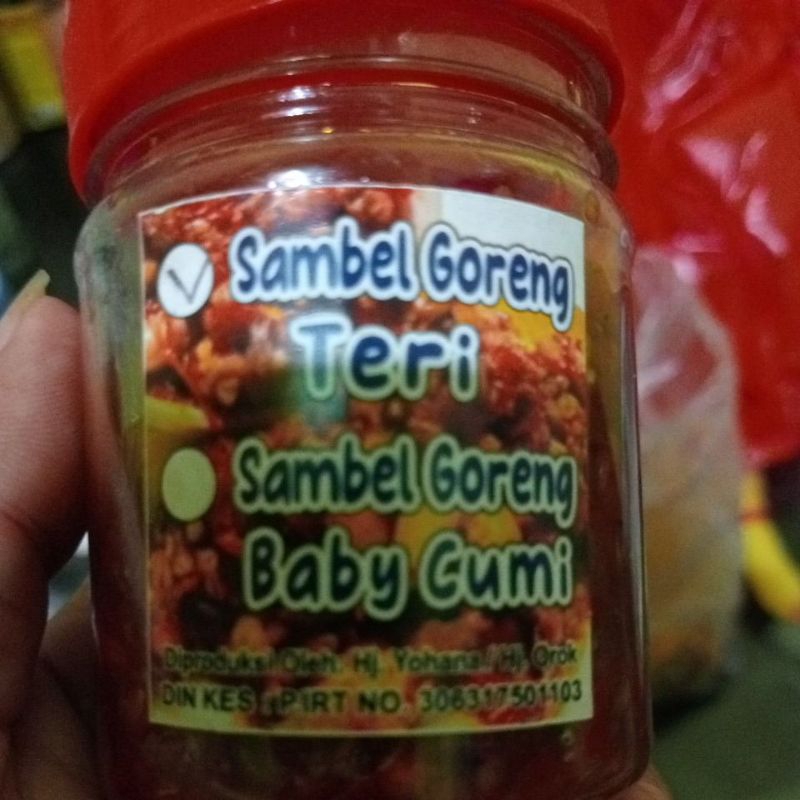 

sambel goreng teri dan sambel goreng baby cumi