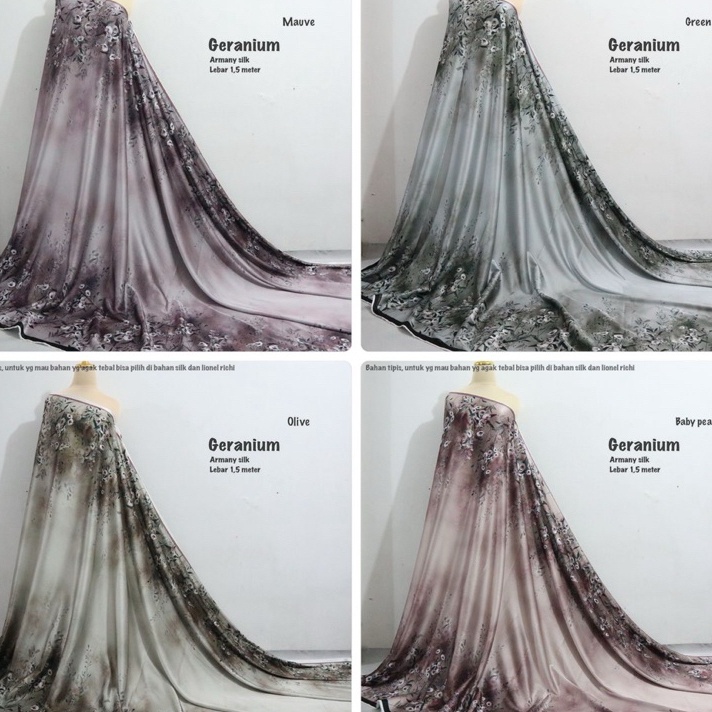 Terlaku Kain armani silk gradasi motif ecoprint import gradasi warna motif terbaru  kain ombre grada