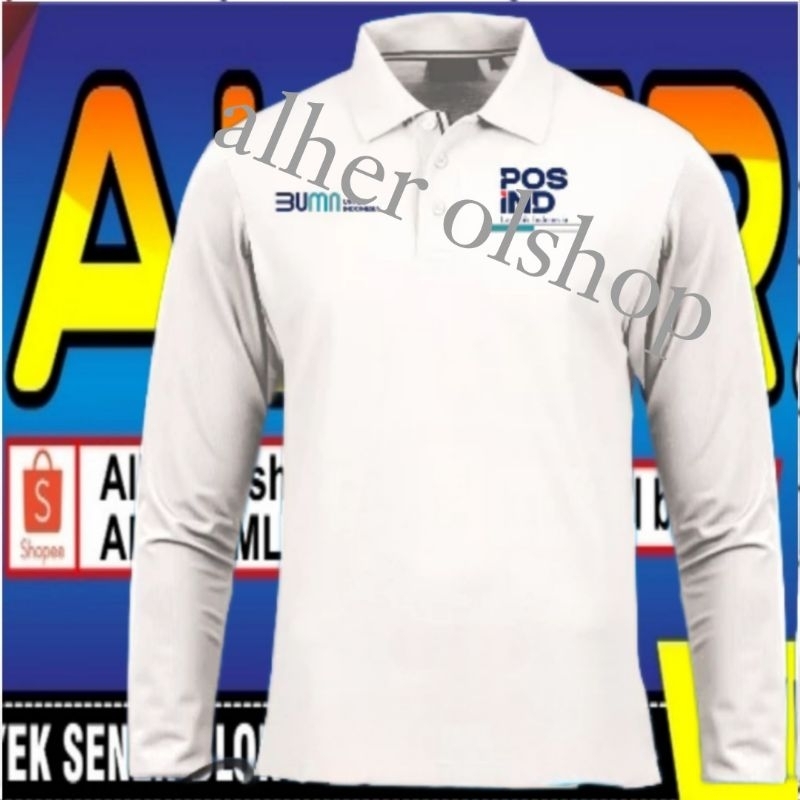 lengan panjang Kaos pos Indonesia baju pos Indonesia seragam pos Indonesia kaos kerah pos Indonesia 