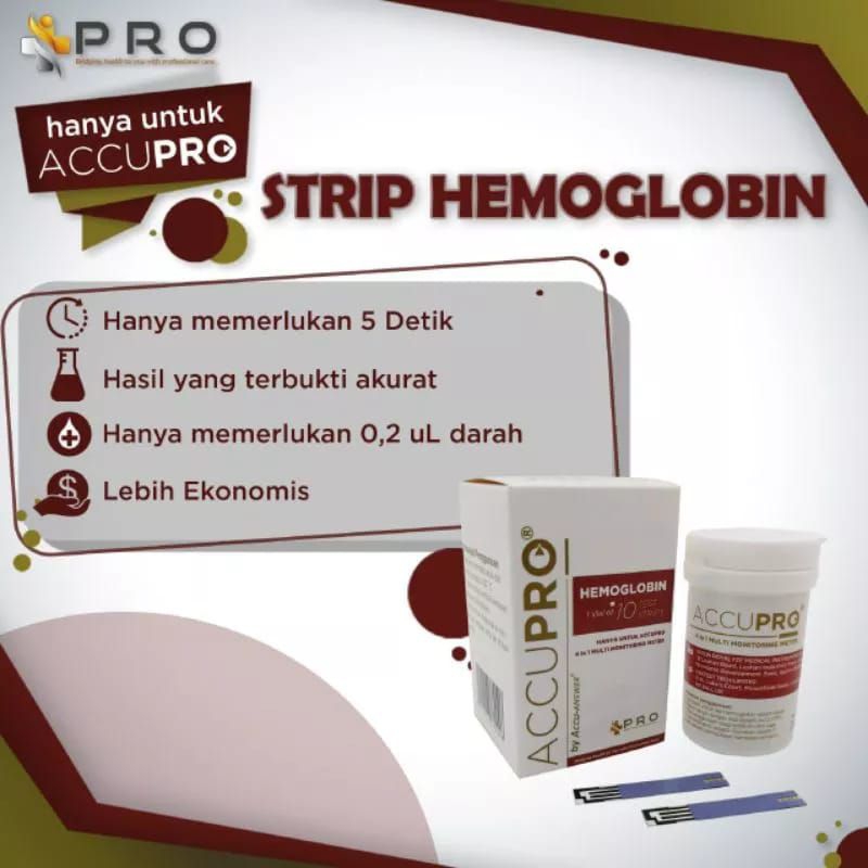 Strip accupro hemoglobin / strip accupro hb / refill accupro