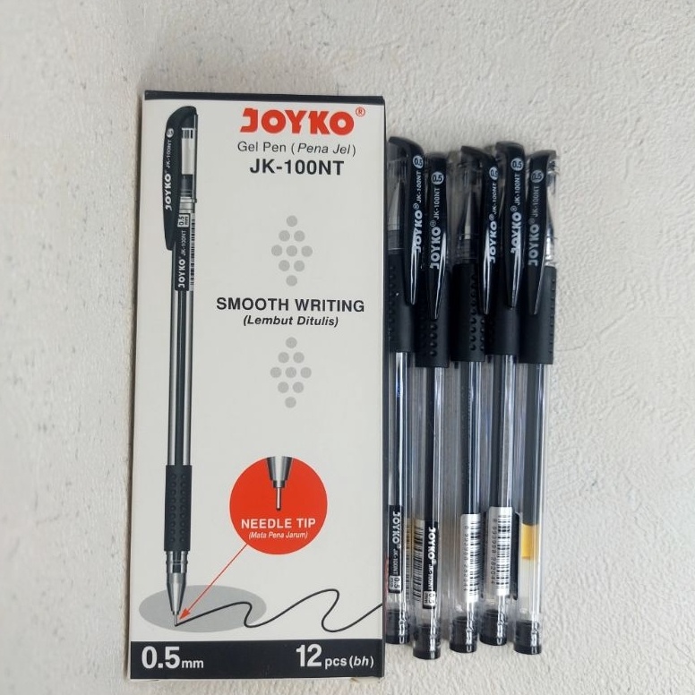 

BBT591 TERMURAH Pulpen gel mata lancip 5mm JOYKO JK1NTper pak