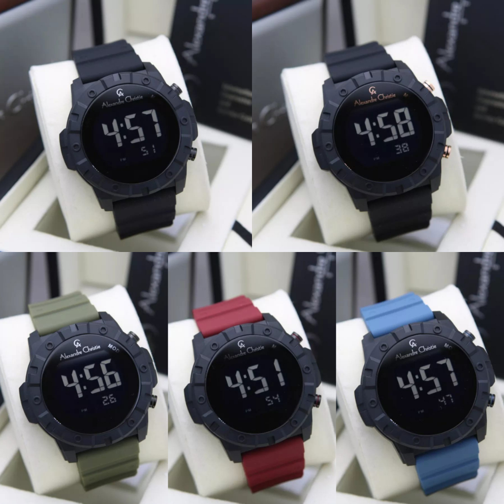 ORIGINAL Jam Tangan Pria Alexandre Christie AC 9364 / AC9364Garansi 1 Tahun - Rubber