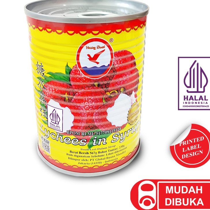 

Ready Stok Leci Lychee Kaleng Herring 567gr