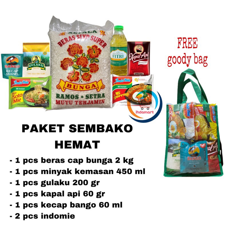 

Paket sembako hemat 150 pcs